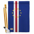 Cosa 28 x 40 in. Cape Verde Flags of the World Nationality Impressions Vertical House Flag Set CO2055725